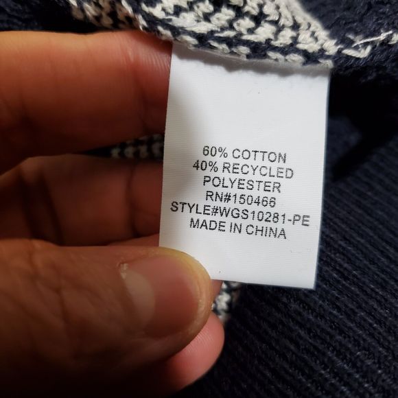 Market & Spruce Blue/White Long Sleeve Striped Sweater Size XS NWT - Picture 8 of 9